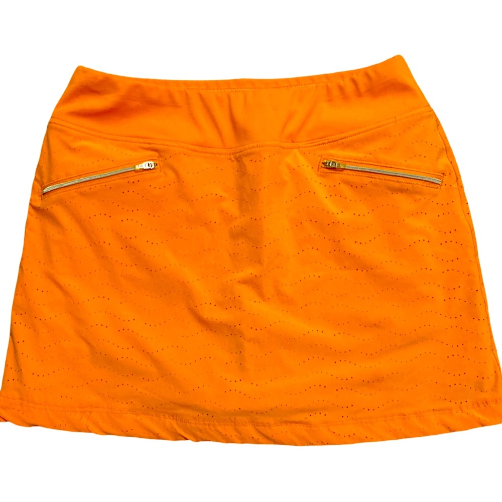 Cutter & Buck Vibrant Orange Skort  with Zipper Details-S orange , nylon spandex